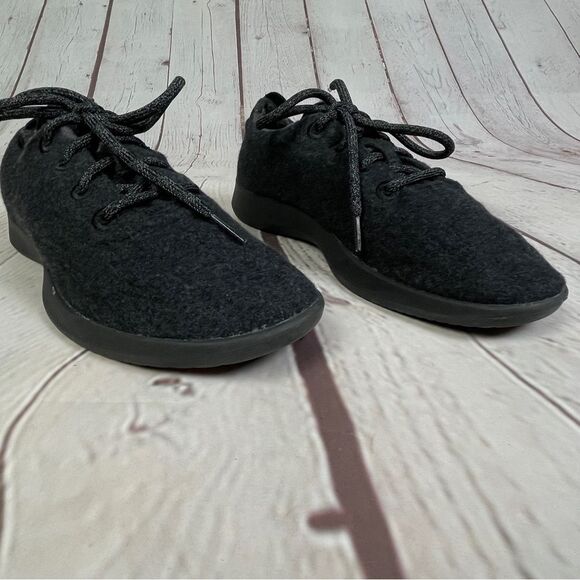ALLBIRDS Wool Runners women's dark grey comfortable flexible sneaker shoe, sz 9 - Picture 4 of 11